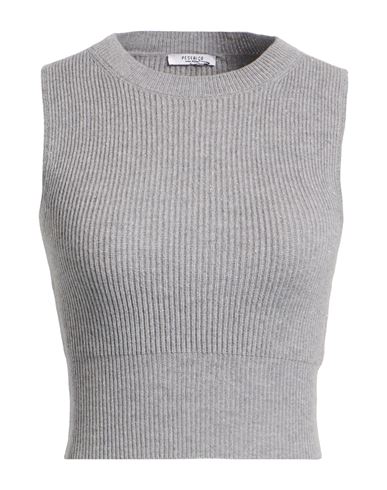 Peserico Woman Sweater Grey Size 8 Virgin Wool, Silk, Viscose, Cashmere, Polyester In Gray