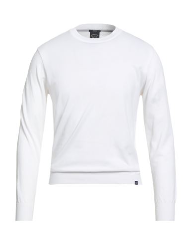 Paul & Shark Man Sweater White Size L Cotton In White