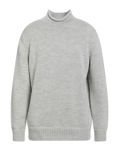 Filippo De Laurentiis Man Turtleneck Light Grey Size 48 Merino Wool In Gray