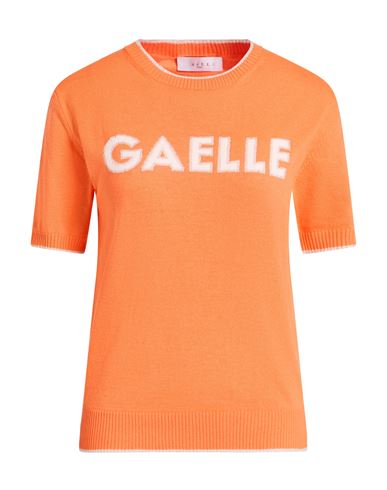 Gaelle Paris Gaëlle Paris Woman Sweater Orange Size 1 Cotton, Acrylic, Viscose, Polyamide, Polyester In Orange