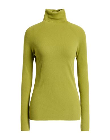 Vicario Cinque Woman Turtleneck Green Size L Viscose, Polyamide In Green