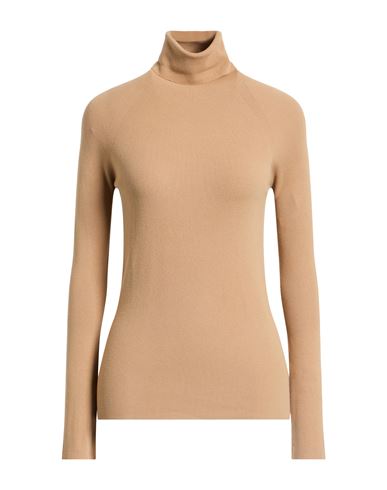 Vicario Cinque Woman Turtleneck Camel Size Xl Viscose, Polyamide In Brown