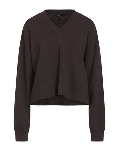 Maje Woman Sweater Dark Brown Size 2 Viscose, Wool, Polyamide, Cashmere In Brown