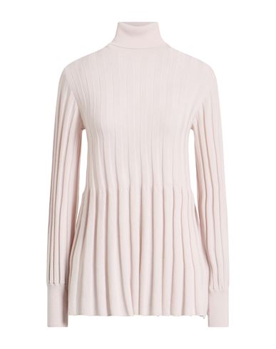 Fedeli Woman Turtleneck Blush Size 6 Super 140s Wool, Polyester In Pink