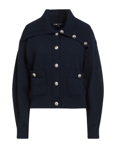 Maje Woman Cardigan Midnight Blue Size 3 Acrylic, Wool, Alpaca Wool, Polyester In Blue