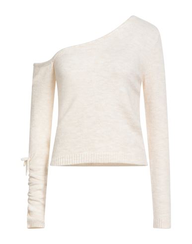 Haveone Woman Sweater Cream Size Onesize Acrylic, Polyamide, Polyester, Wool, Viscose In Neutral