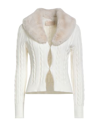 Kaos Woman Cardigan Cream Size M Viscose, Polyester, Polyamide In White