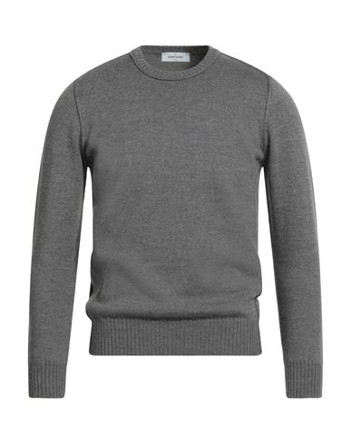 Gran Sasso Man Sweater Charcoal Size 48 Virgin Wool In Animal Print