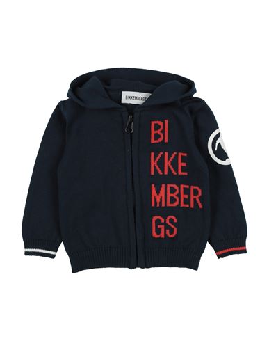 Bikkembergs Newborn Boy Cardigan Midnight Blue Size 3 Cotton In Black