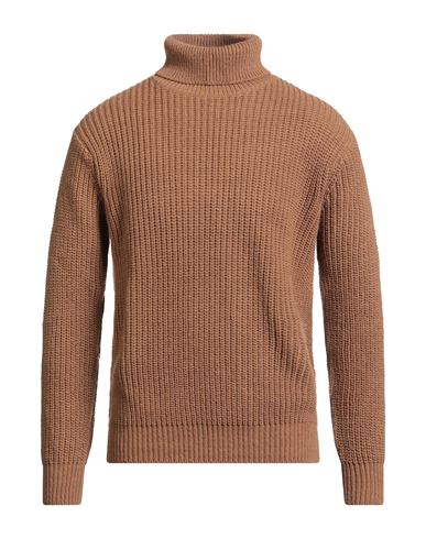 Stilosophy Man Turtleneck Camel Size Xl Acrylic, Polyester In Brown