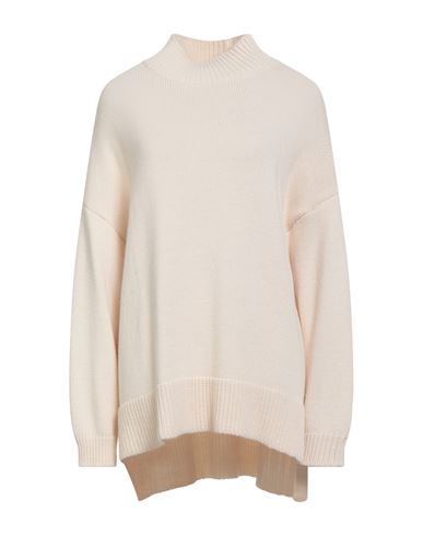 Vicolo Woman Turtleneck Cream Size Onesize Acrylic, Wool, Viscose, Alpaca Wool In Neutral