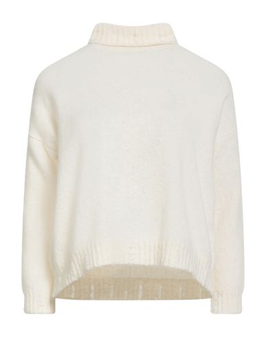 Anneclaire Woman Turtleneck White Size 6 Wool, Silk In White