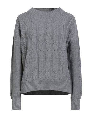 Anneclaire Woman Sweater Grey Size 6 Wool, Cashmere In Gray
