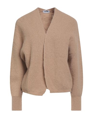 Base Milano Woman Cardigan Sand Size 8 Alpaca Wool, Polyamide, Wool, Elastane In Brown