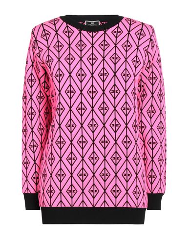 Elisabetta Franchi Woman Sweater Fuchsia Size 4 Polyamide, Viscose, Polypropylene, Polyester In Pink