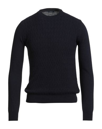 Barbati Man Sweater Midnight Blue Size S Polyamide, Wool, Viscose, Cashmere In Black