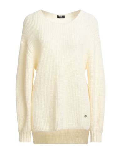 Liu •jo Woman Sweater Ivory Size L Alpaca Wool, Acrylic, Polyamide In White