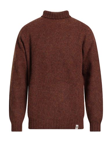 H953 Man Turtleneck Brown Size 44 Virgin Wool In Brown