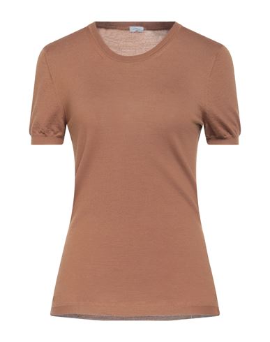 Malo Woman Sweater Brown Size 10 Virgin Wool