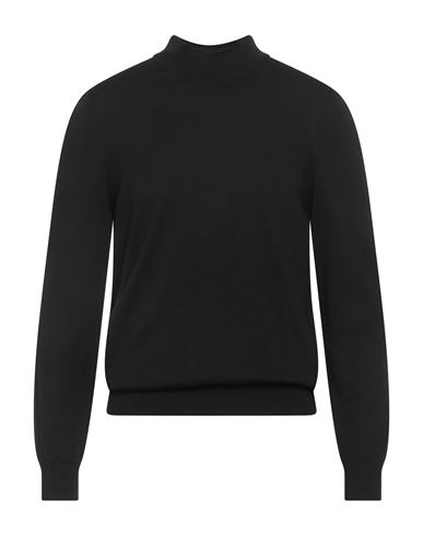 Sandro Man Turtleneck Black Size Xl Wool, Polyamide, Elastane In Black