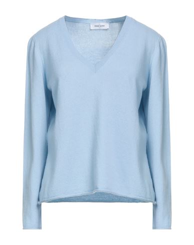 Gran Sasso Woman Sweater Sky Blue Size 10 Virgin Wool, Viscose, Cashmere In Blue