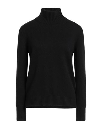 Gran Sasso Woman Turtleneck Black Size 6 Cashmere In Black