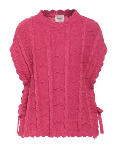 Mariuccia Woman Turtleneck Fuchsia Size M Acrylic, Mohair Wool, Polyamide In Pink