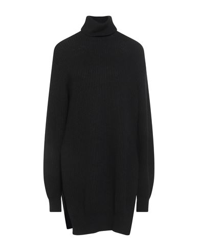 Kontatto Woman Turtleneck Black Size Onesize Polyamide, Wool, Viscose, Cashmere In Black