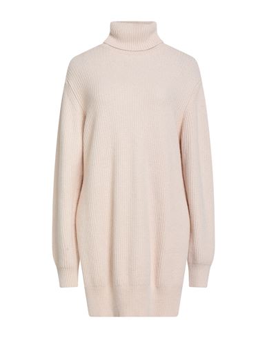 Kontatto Woman Turtleneck Beige Size Onesize Polyamide, Wool, Viscose, Cashmere In Neutral