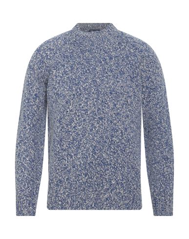 Drumohr Man Sweater Blue Size 40 Lambswool In Blue