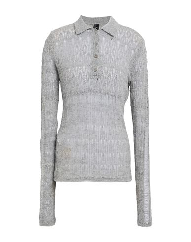 Pinko Woman Sweater Grey Size L Nylon, Alpaca Wool, Wool In Gray