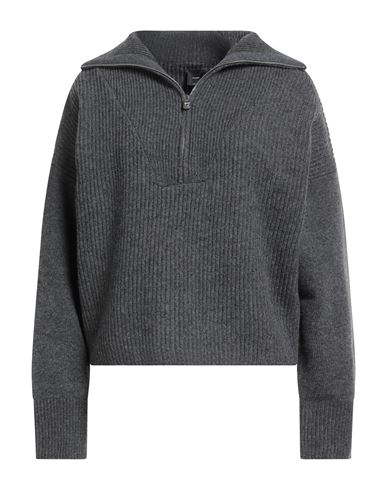 Pinko Woman Turtleneck Lead Size M Wool, Cashmere, Viscose In Gray