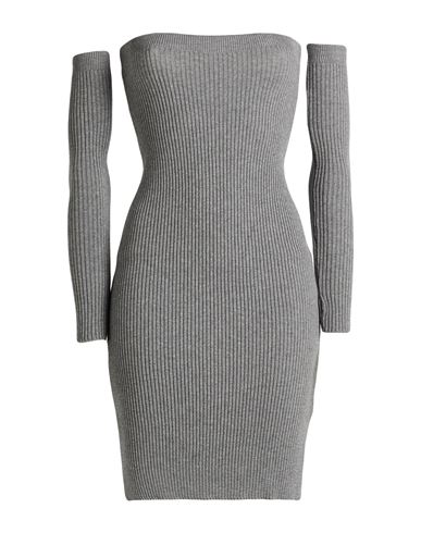 Haveone Woman Mini Dress Grey Size Onesize Viscose, Polyester, Polyamide In Gray