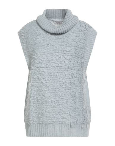Motel Woman Turtleneck Sky Blue Size Onesize Acrylic, Polyamide, Mohair Wool In Blue