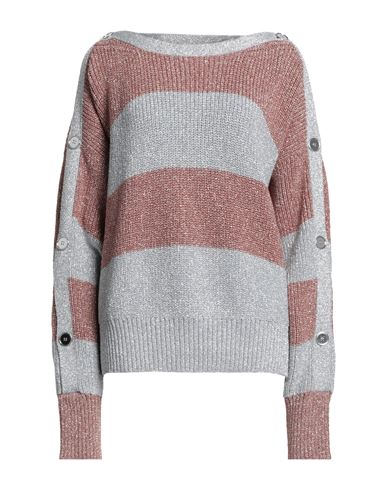 Circus Hotel Woman Sweater Silver Size 10 Polyester, Polyamide In Pink