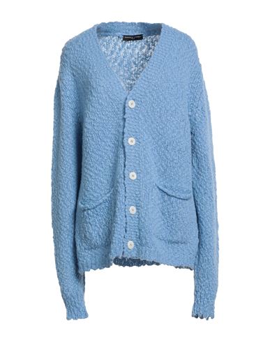 Daniele Fiesoli Woman Cardigan Light Blue Size L Wool, Nylon In Blue
