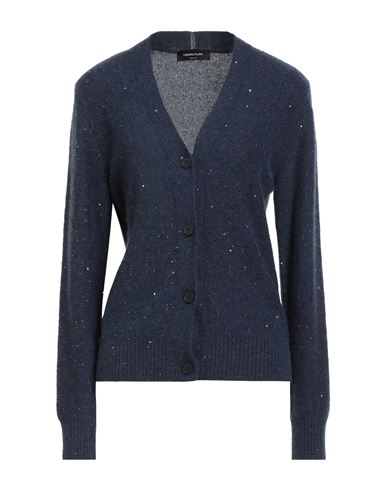 Fabiana Filippi Woman Cardigan Midnight Blue Size 8 Merino Wool, Silk, Cashmere, Alpaca Wool, Polyes In Blue