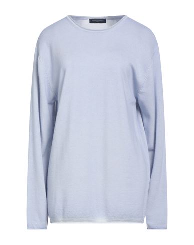 Daniele Fiesoli Woman Sweater Sky Blue Size M Merino Wool In Blue