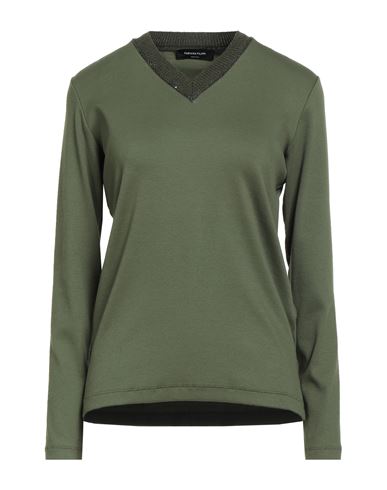 Fabiana Filippi Woman Sweater Military Green Size 10 Cotton, Elastane In Multi