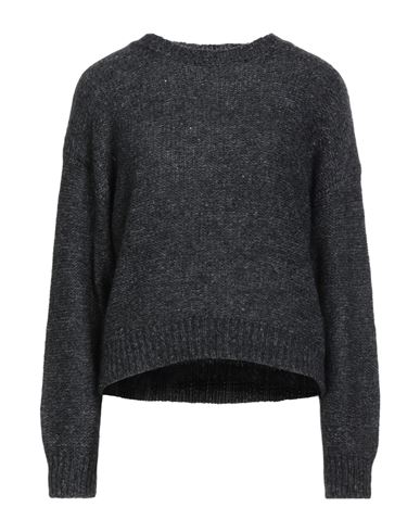 Peserico Easy Woman Sweater Lead Size 8 Polyester, Polyamide, Alpaca Wool, Metallic Fiber In Gray