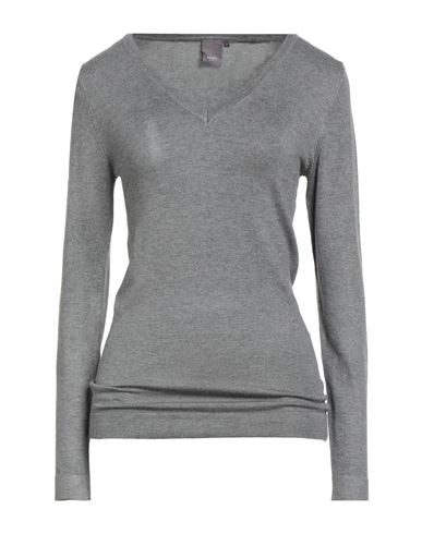 Ichi Woman Sweater Grey Size M Viscose, Nylon In Gray
