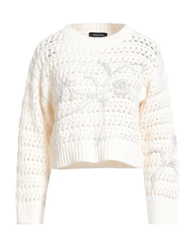 Fabiana Filippi Woman Sweater Cream Size 8 Virgin Wool, Silk, Cashmere, Brass In White
