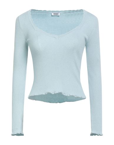 Liu •jo Woman Sweater Sky Blue Size M Viscose, Polyester, Polyamide In Blue
