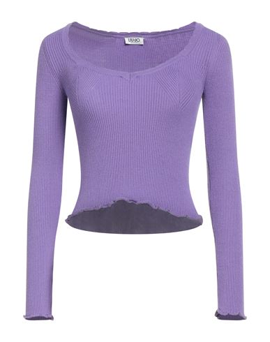 Liu •jo Woman Sweater Purple Size Xs Viscose, Polyester, Polyamide In Purple