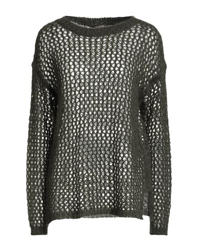 Maliparmi Malìparmi Woman Sweater Military Green Size L Acrylic, Polyamide, Mohair Wool In Green