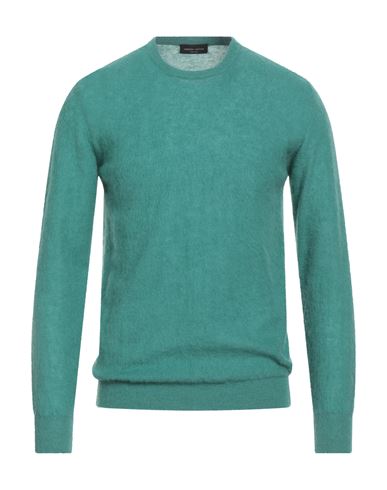 Man Sweater Emerald green Size 42 Wool