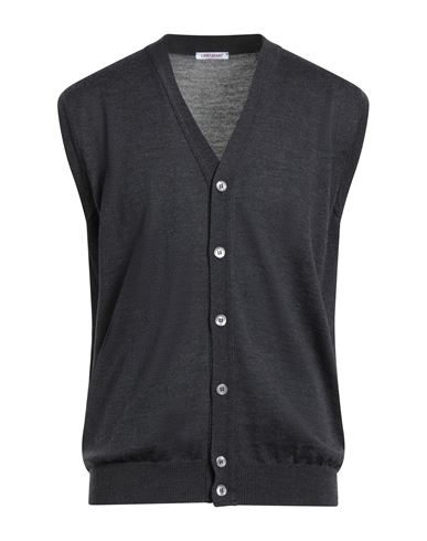 Gioferrari Man Cardigan Charcoal Size 50 Merino Wool In Gray
