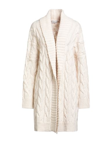 Rebel Queen By Liu •jo Woman Cardigan Beige Size L Acrylic, Viscose, Wool, Alpaca Wool In Neutral