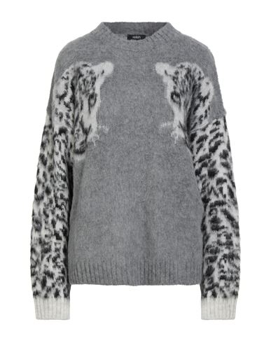 Relish Woman Sweater Grey Size L Acrylic, Polyamide, Wool, Viscose In Gray