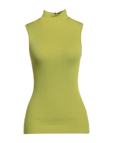 Deha Woman Turtleneck Lime Green Size Xs Viscose, Acrylic, Elastic Fibres In Green